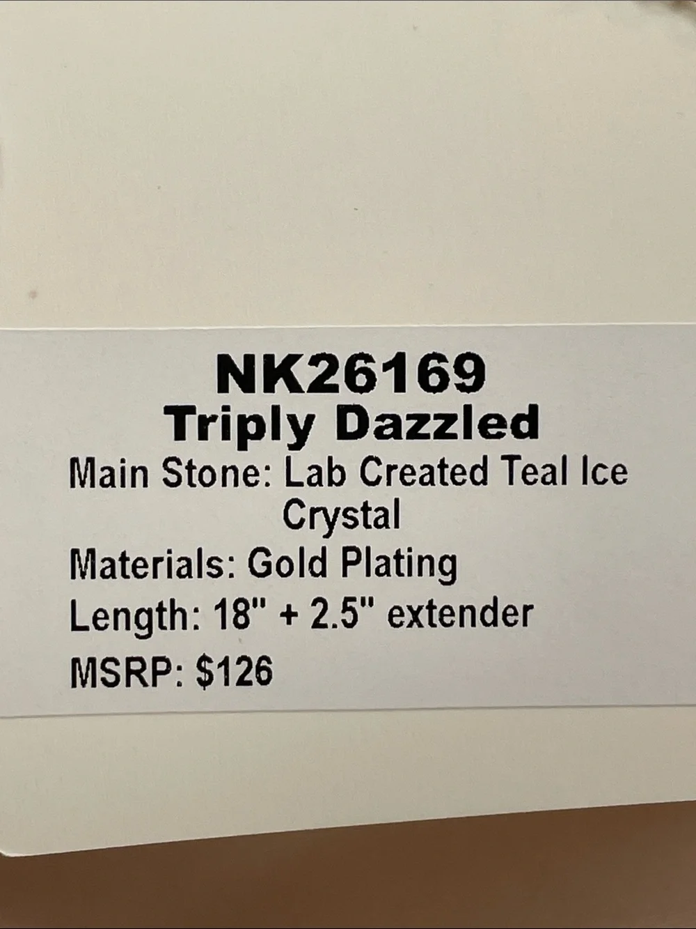 Bomb Party "Triply Dazzled" Teal Ice Crystal on Gold Plating $126 MSRP - Picture 3 of 6
